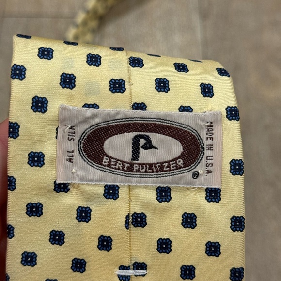 Lot of 3 Vintage Bert Pulitzer Mens Tie Pattern 100% Silk Made In USA - Picture 5 of 7